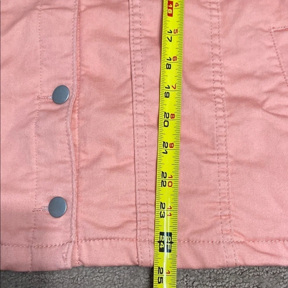 Blair Pink Jean Jacket with Textured Fabric